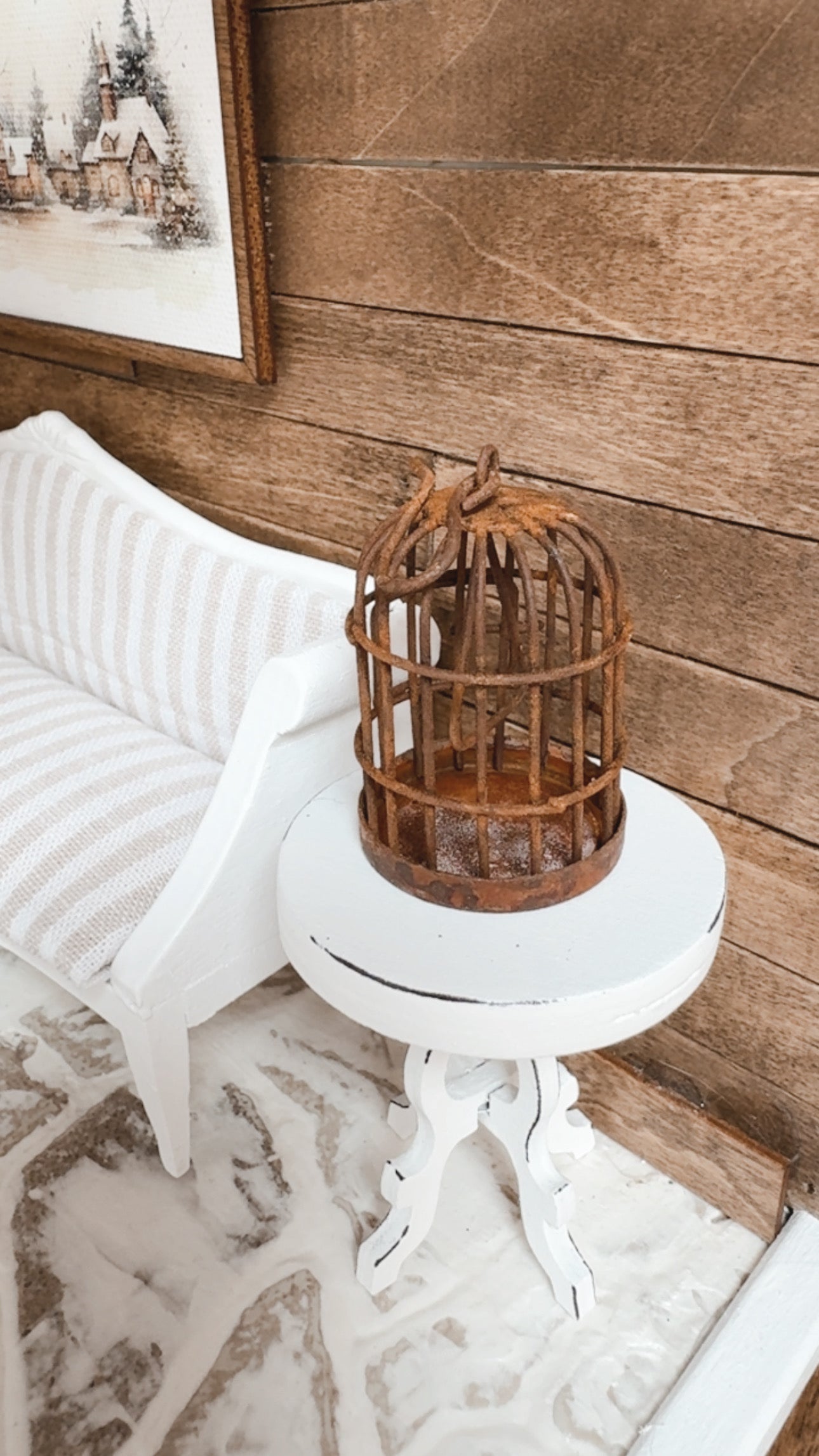 Rusty Birdcage Decor