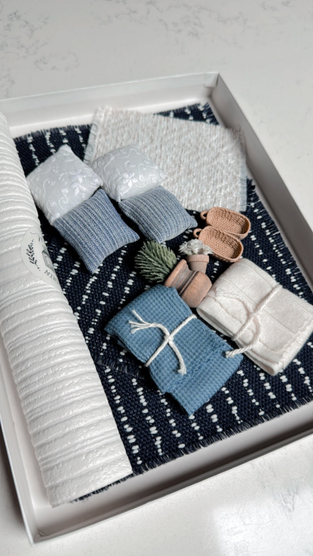 Navy Dollhouse Decor Set