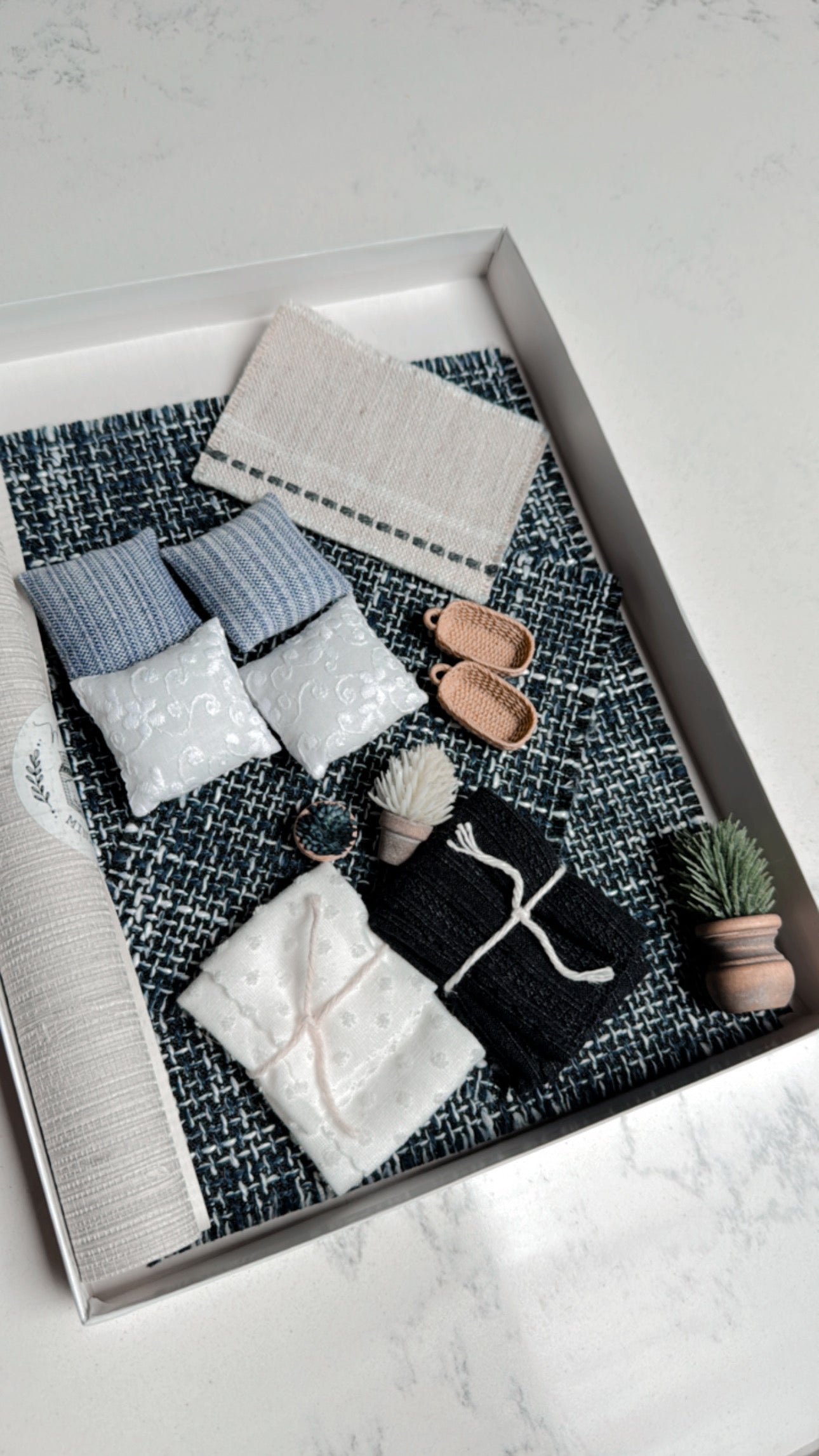 Navy Dollhouse Decor Set