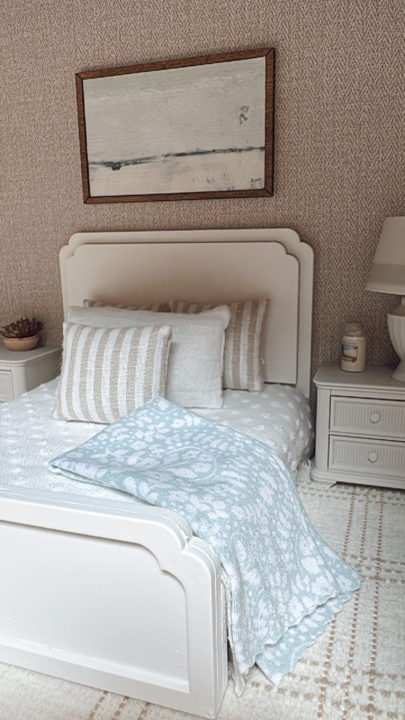 Blue Floral Blanket