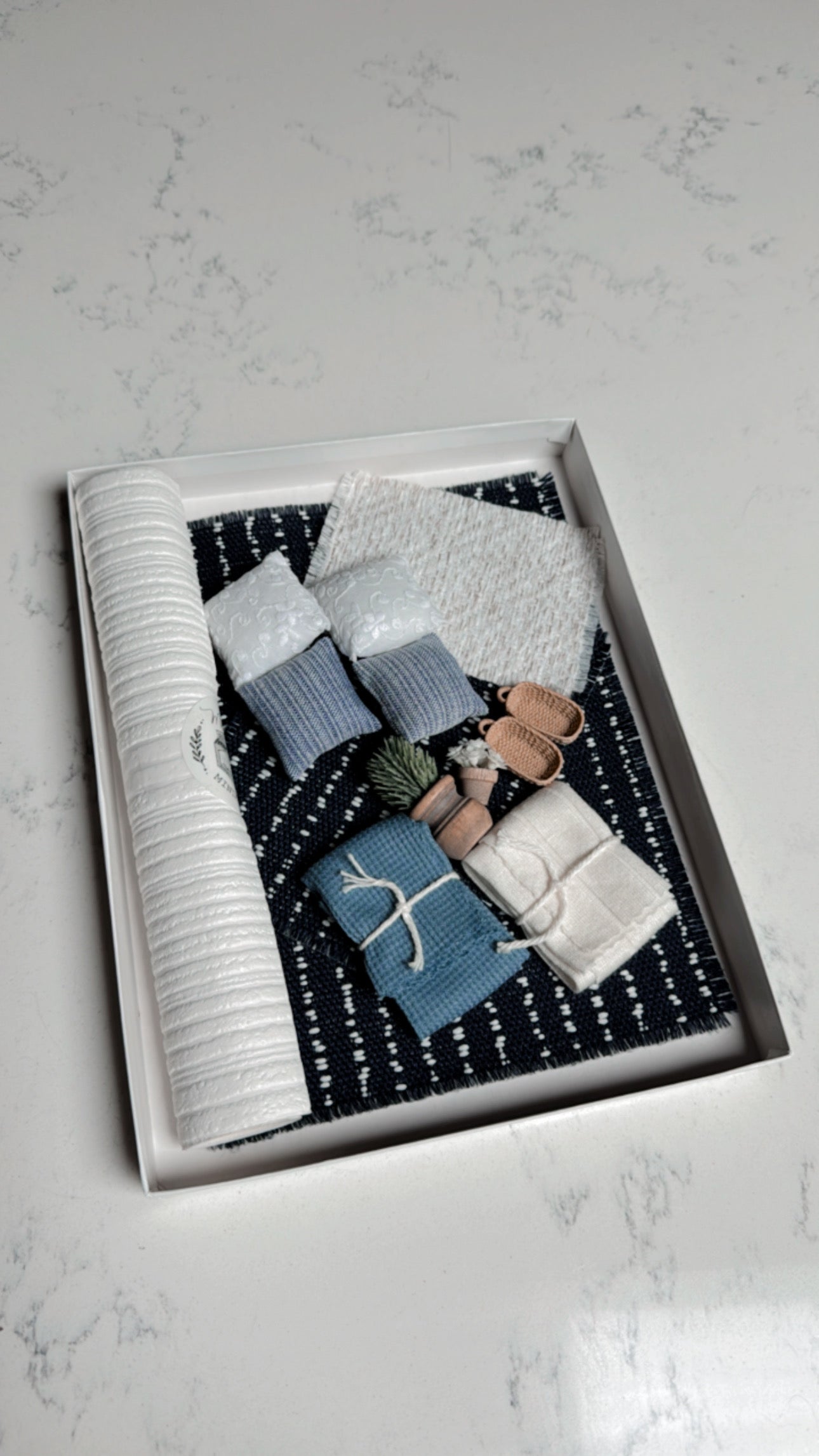 Navy Dollhouse Decor Set