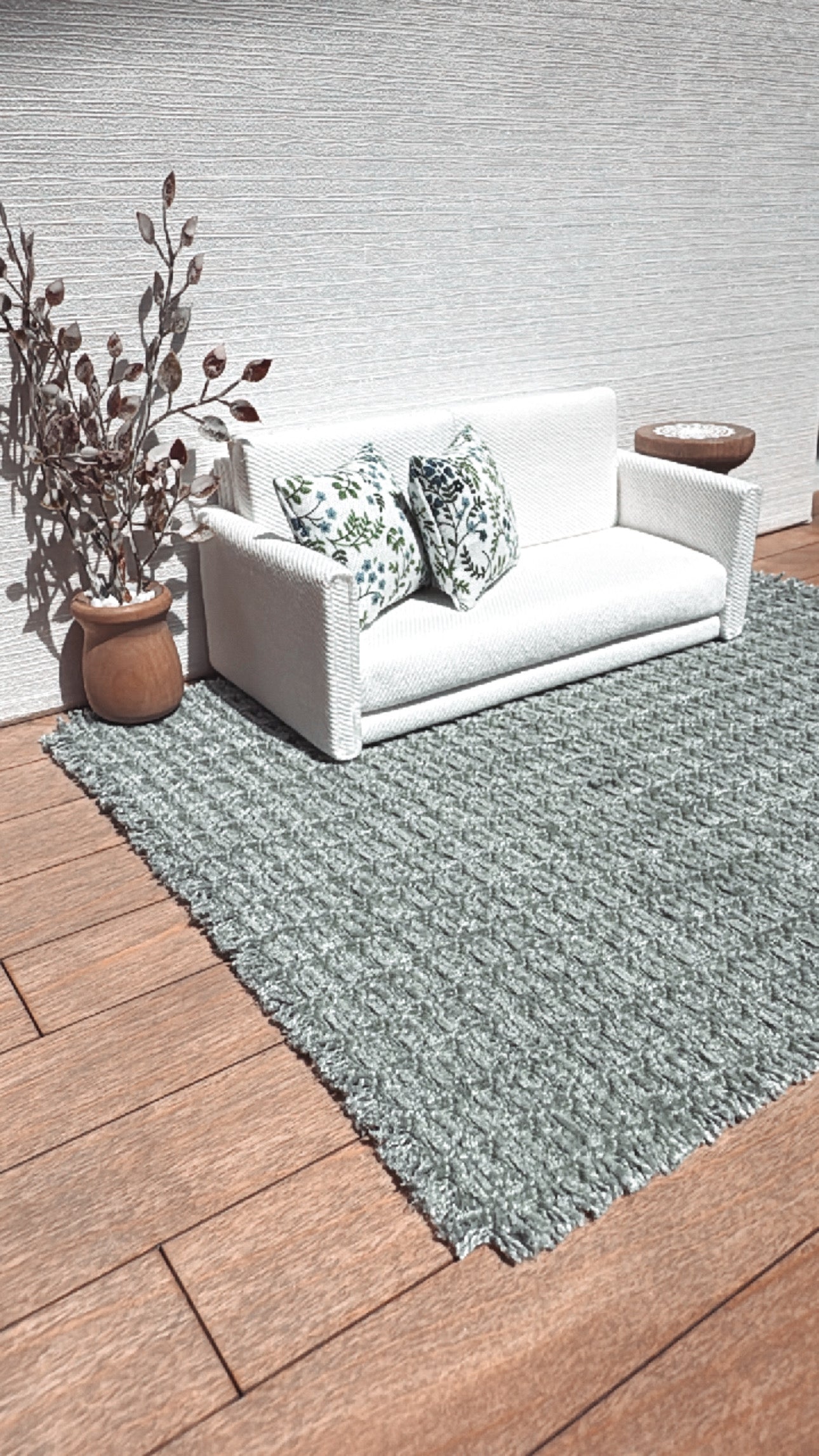 Muted Sage Green Rug