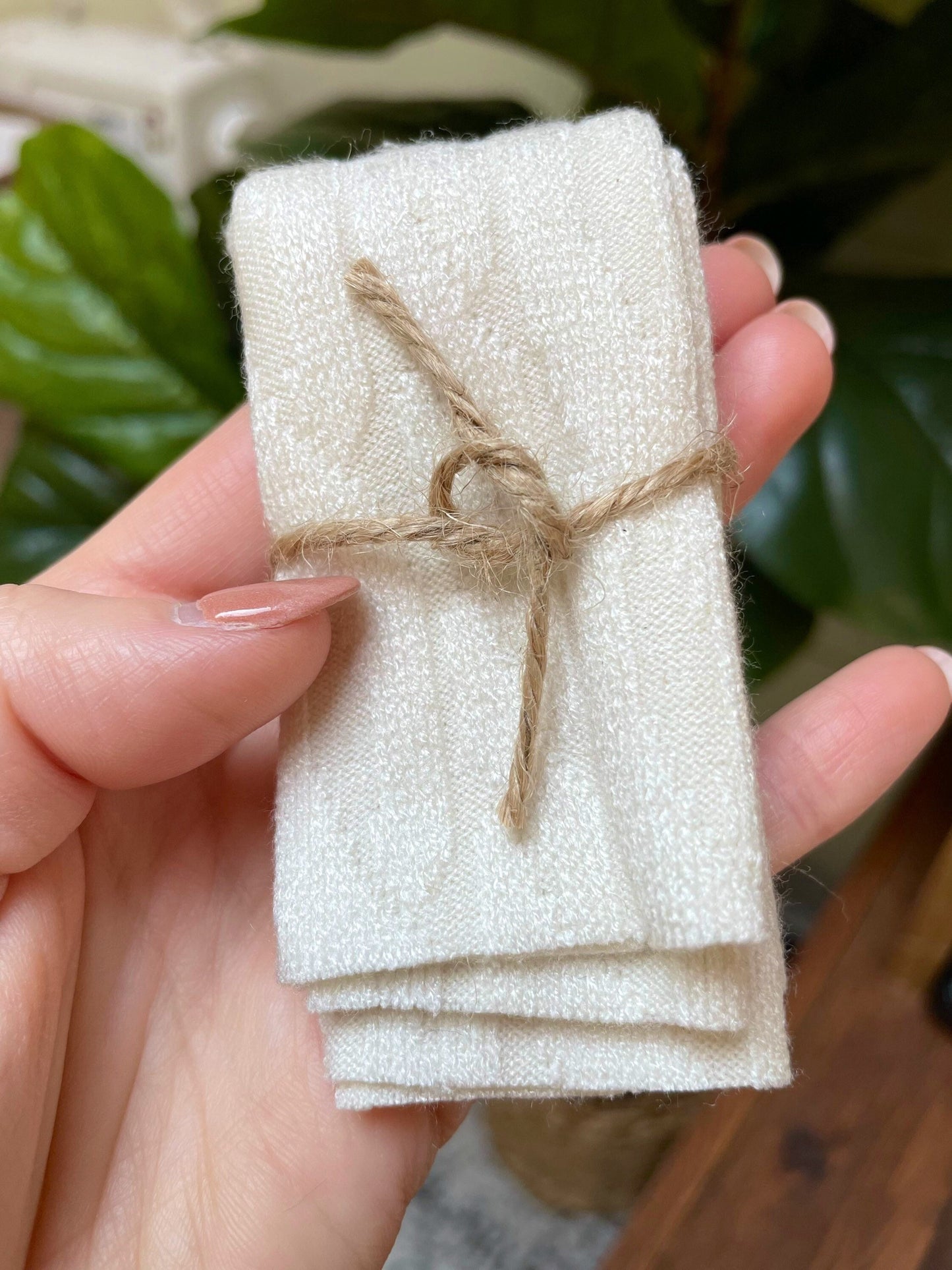 Ivory Cable Knit Blanket