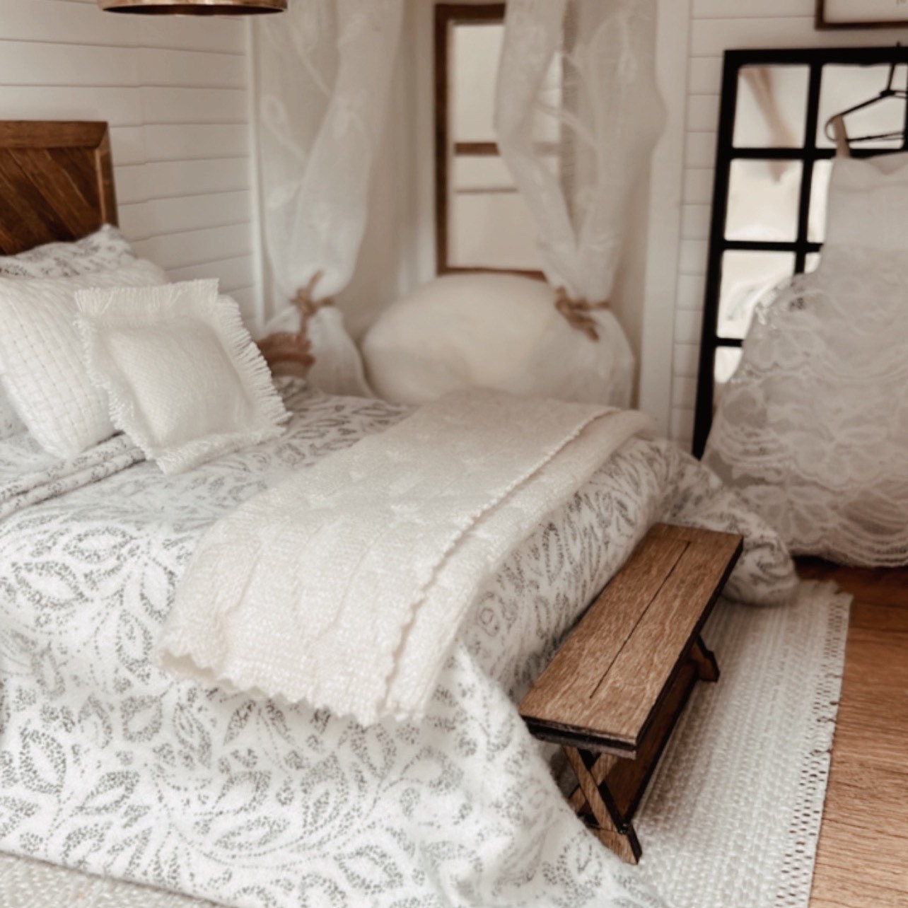 Ivory Cable Knit Blanket