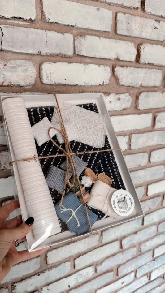 Navy Dollhouse Decor Set