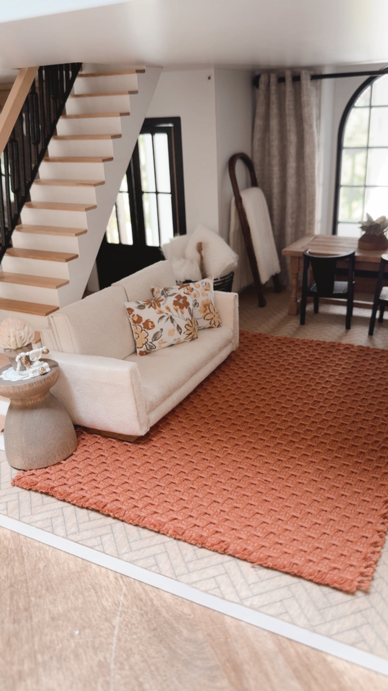 Burnt Orange Woven Rug