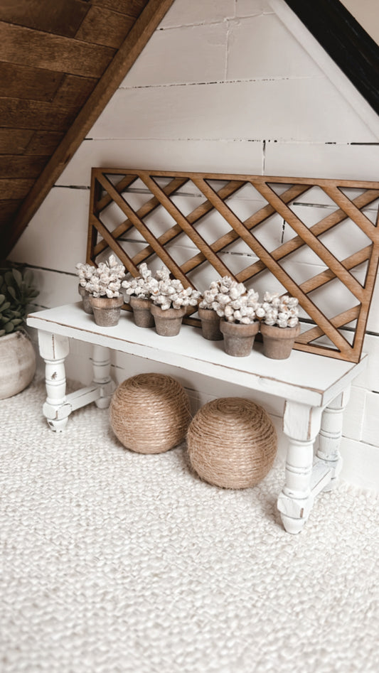 Ivory Dried Floral Planter