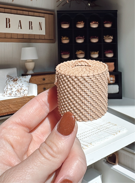 Ivory Knit Basket