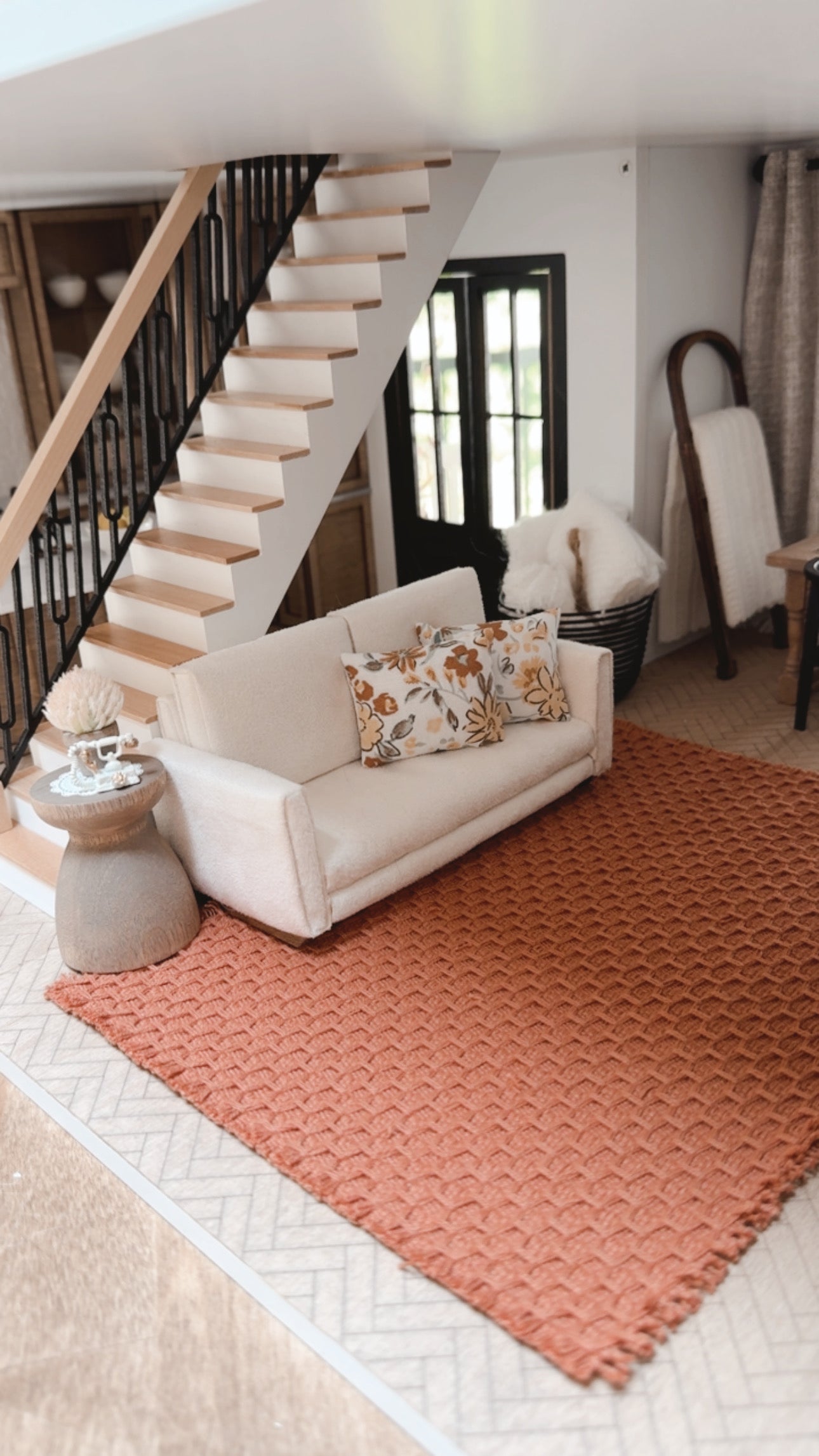 Burnt Orange Woven Rug