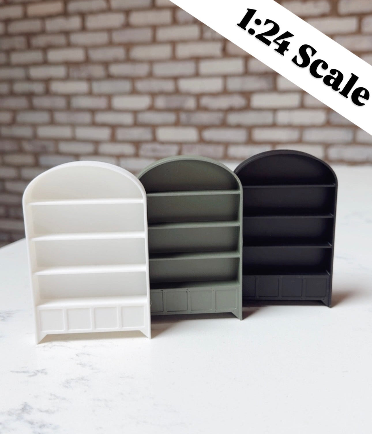 1:24 Scale Arched Bookshelf