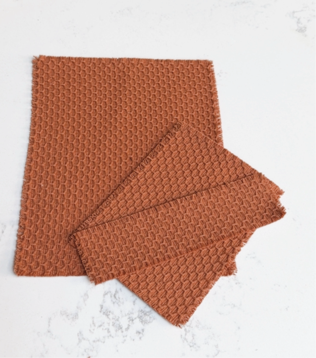 Burnt Orange Woven Rug