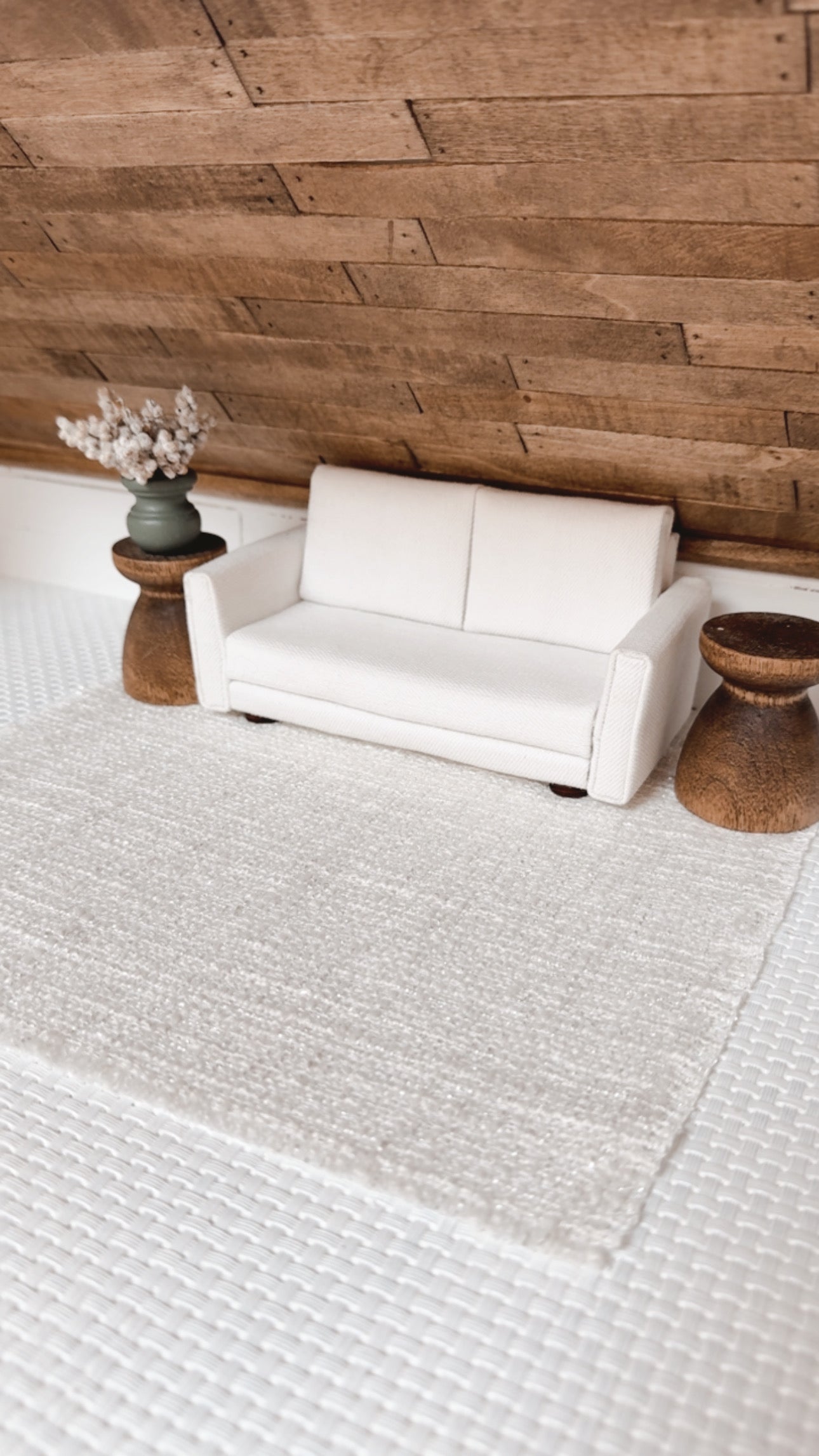 Ivory Shimmer Woven Area Rug