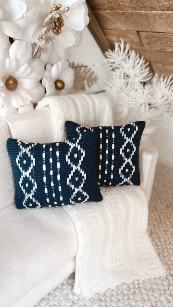 Navy & Ivory Pillow