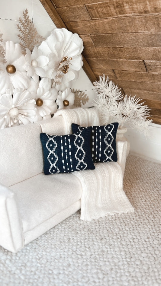 Navy & Ivory Pillow