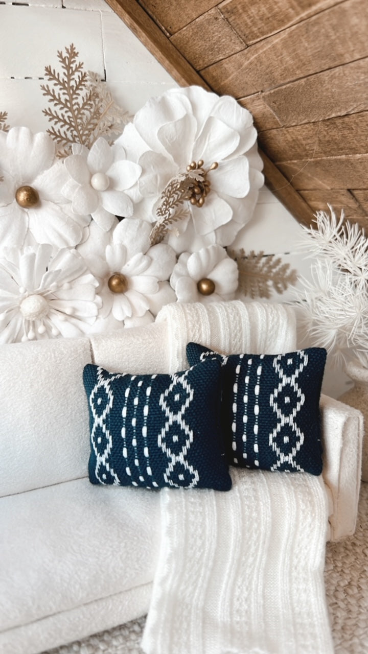 Navy & Ivory Pillow