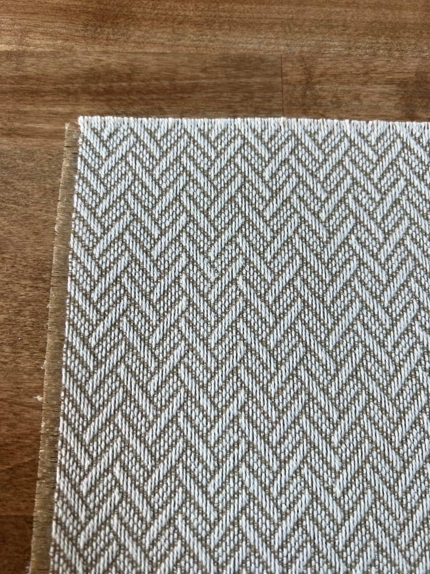 Tan Chevron Area Rug