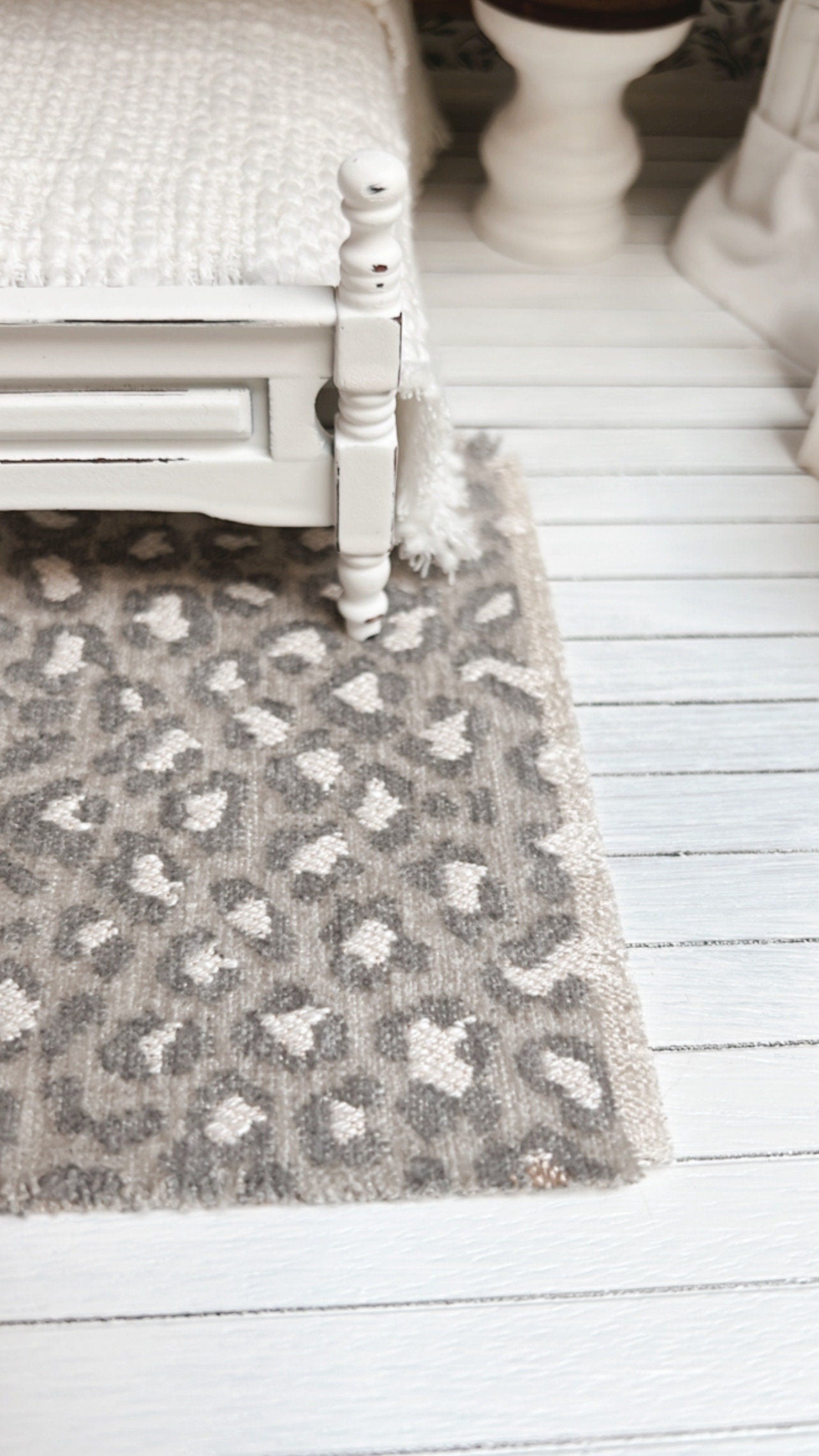 Neutral Leopard Area Rug