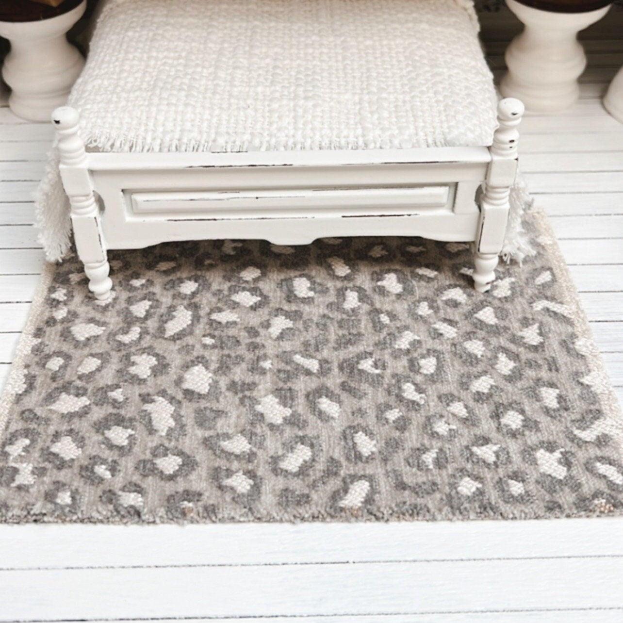 Neutral Leopard Area Rug