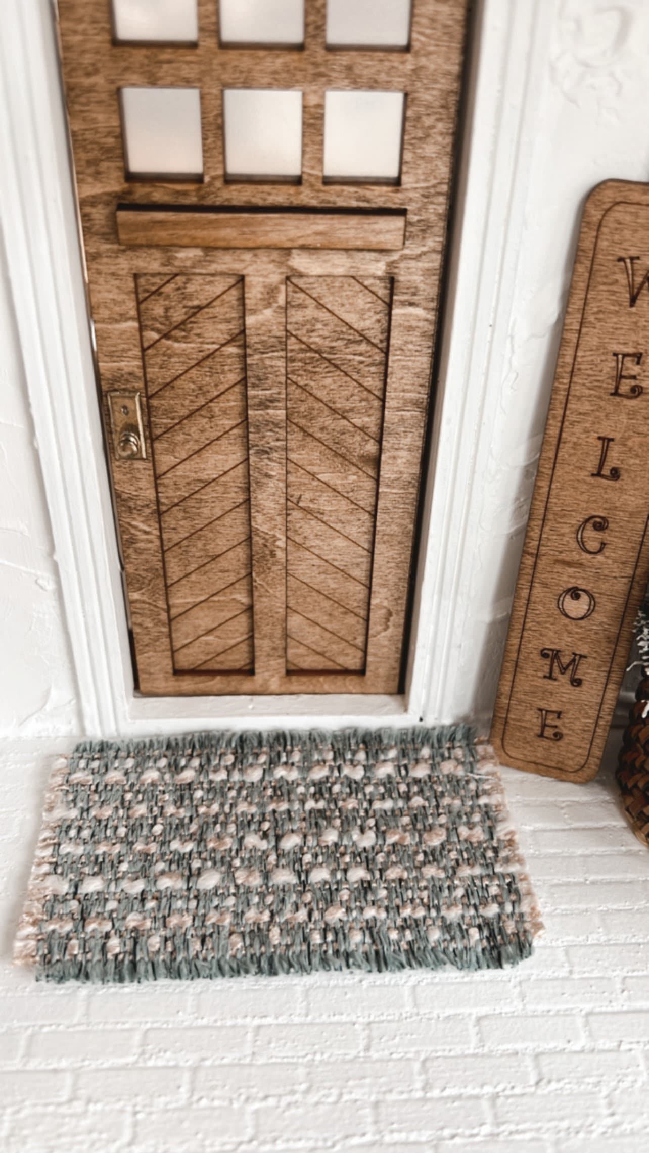 Muted Teal Woven Doormat