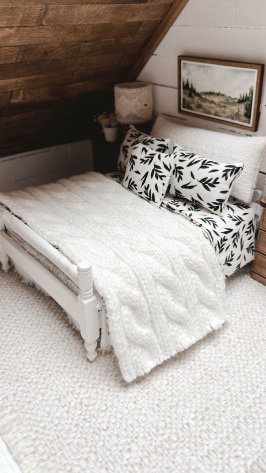 Ivory Wide Throw Blanket