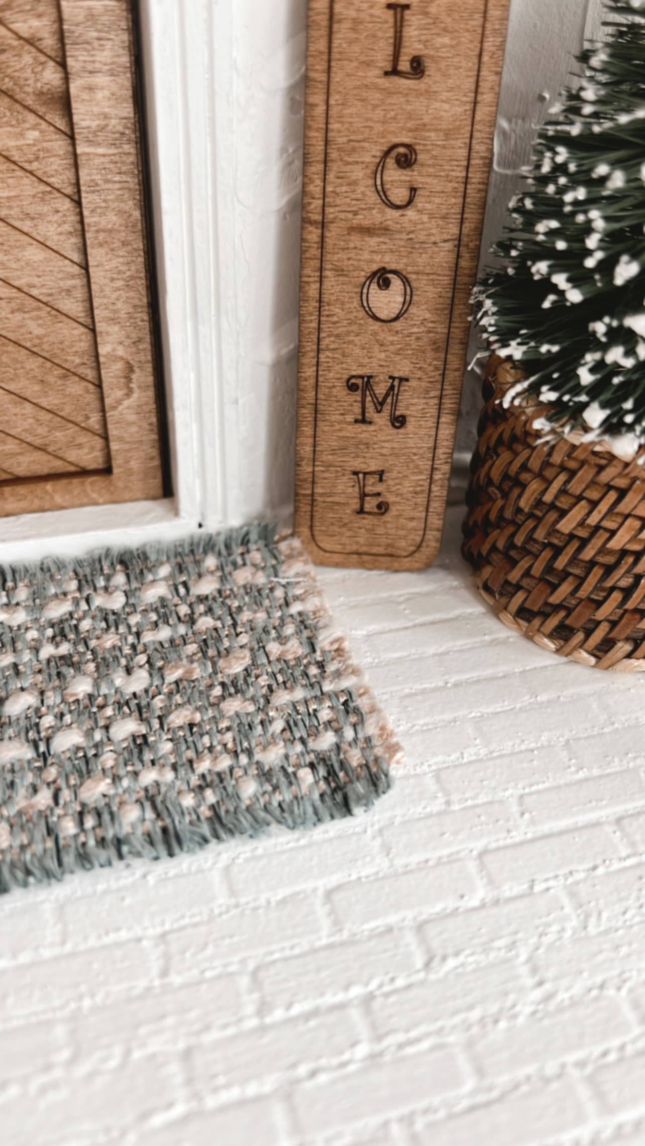 Muted Teal Woven Doormat