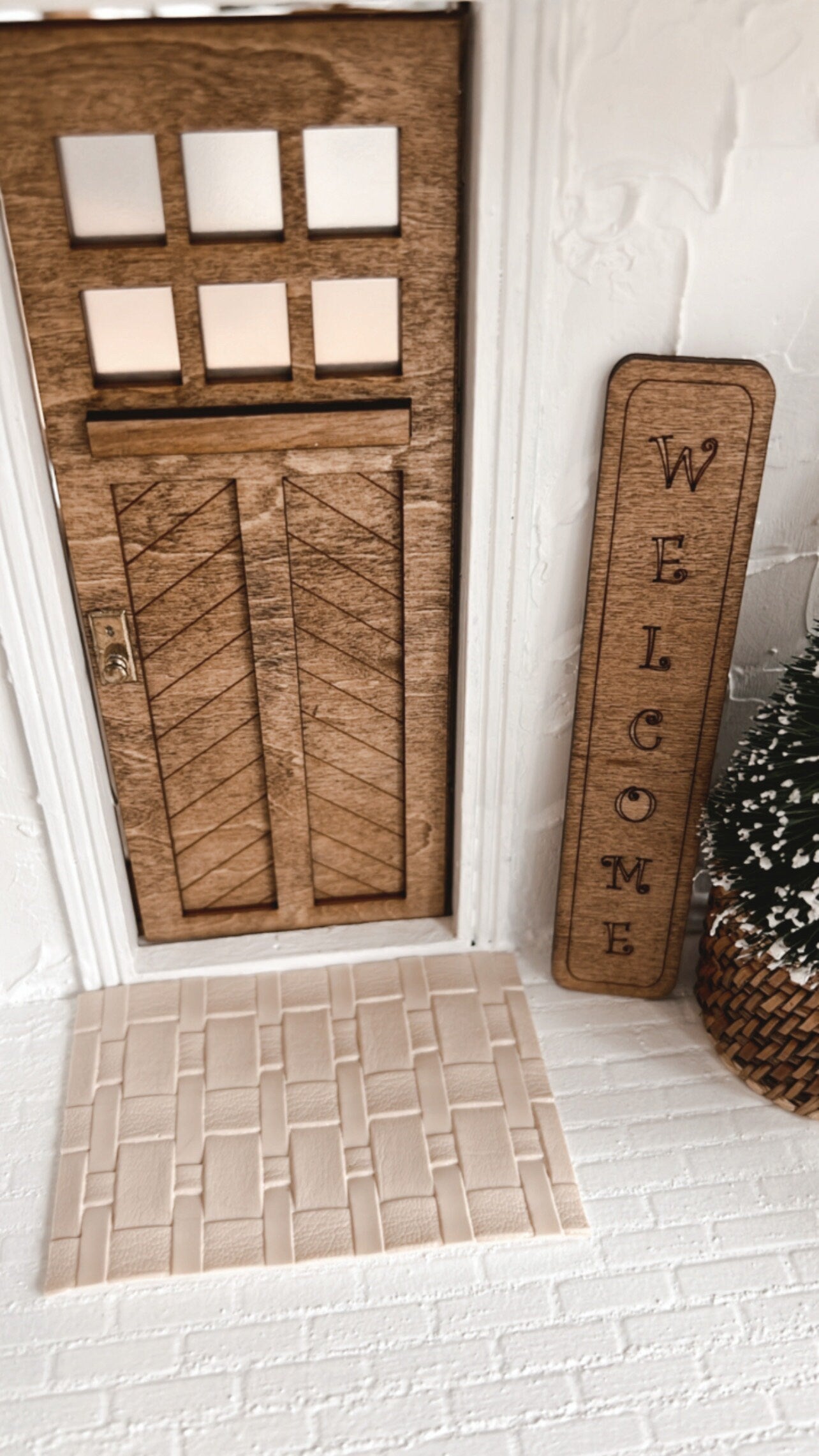 Tan Leather Doormat