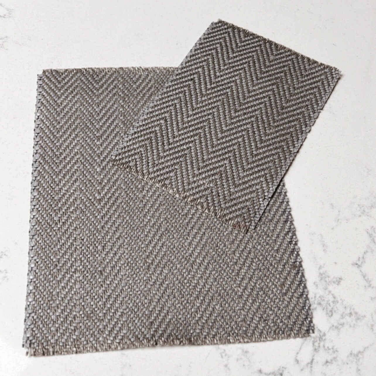 Greyish Blue Chevron Area Rug